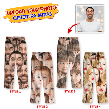 Custom Face Pajamas Custom Pajamas Set - Personalized Photo Christmas Pajamas