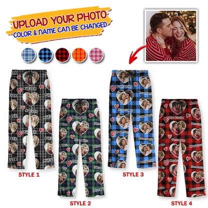 Our Family Custom Face Pajamas Set Color Pattern - Personalized Photo Christmas Pajamas