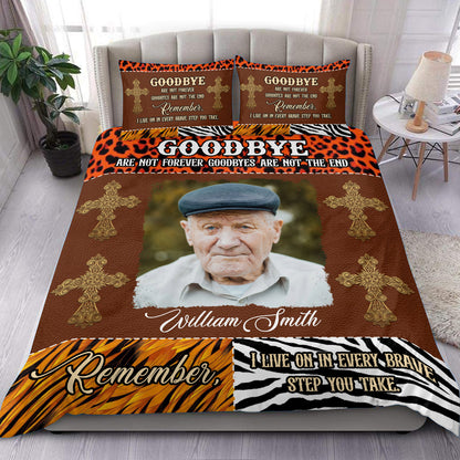 A Hug From Heaven Leopard Memorial Personalized Custom Bedding Set - Christmas Gift, Sympathy Gift