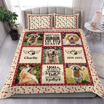 Sending You My Love Pet Loss - Memorial Pet Lovers Personalized Custom Bedding Set - Christmas Gift, Sympathy Gift