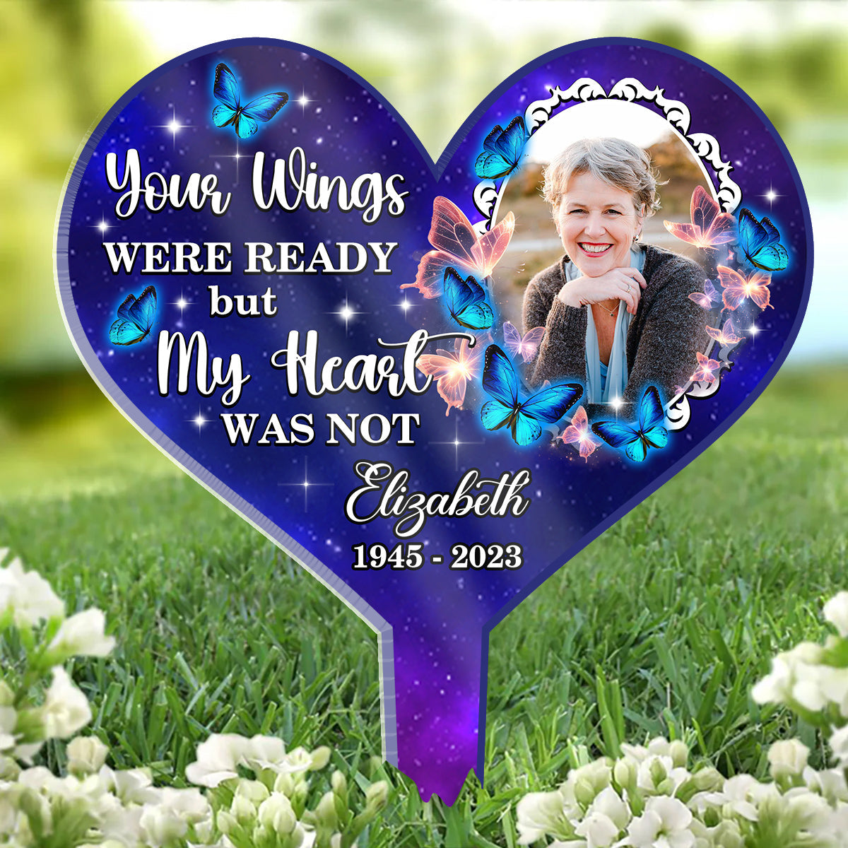 Your Wings Were Ready - Memorial Personalized Custom Acrylic Garden Stake - Sympathy Gift For Pet Owners, Pet Lovers