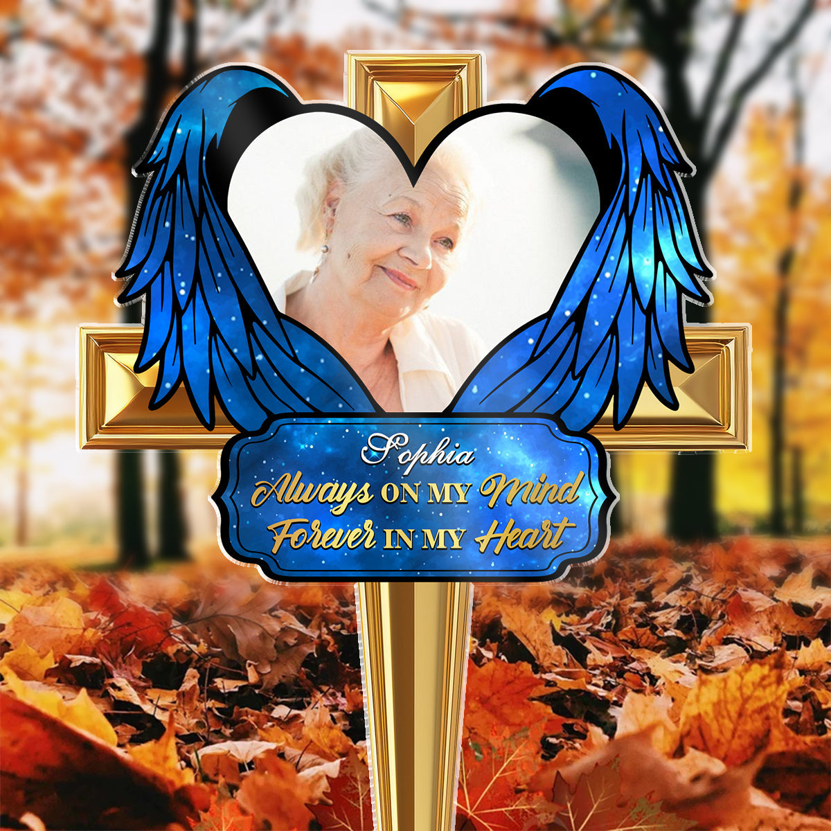 Always On My Mind - Memorial Personalized Custom Acrylic Garden Stake