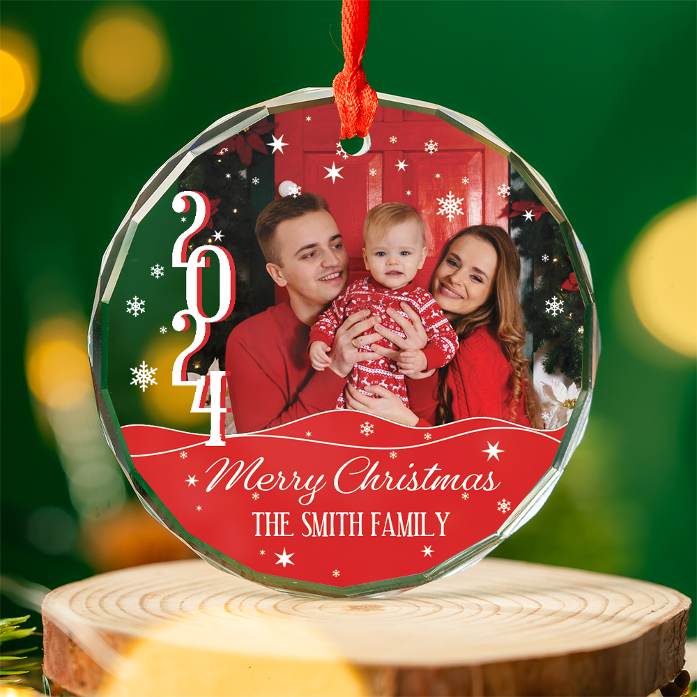 Our Family - Personalized Custom Glass Ornament - Ornament Gift