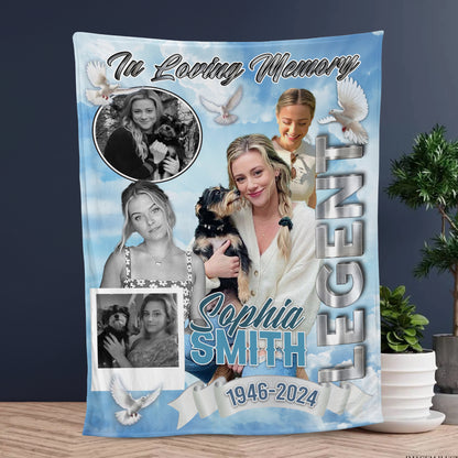 Legend Love From Heaven Memorial Blanket - Remembrance Gift - Memorial Personalized Custom Blanket - Christmas Gift, Sympathy Gift