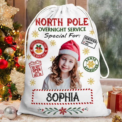 Christmas Wishes Bag North Pole - Christmas Gifts - Personalized Christmas Sack - Custom Christmas Bag