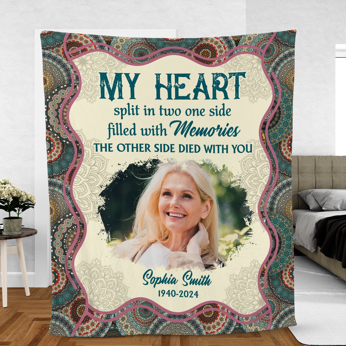 Filled With Memories  Blanket Memorial - Remembrance Gift - Memorial Personalized Custom Blanket - Christmas Gift, Sympathy Gift