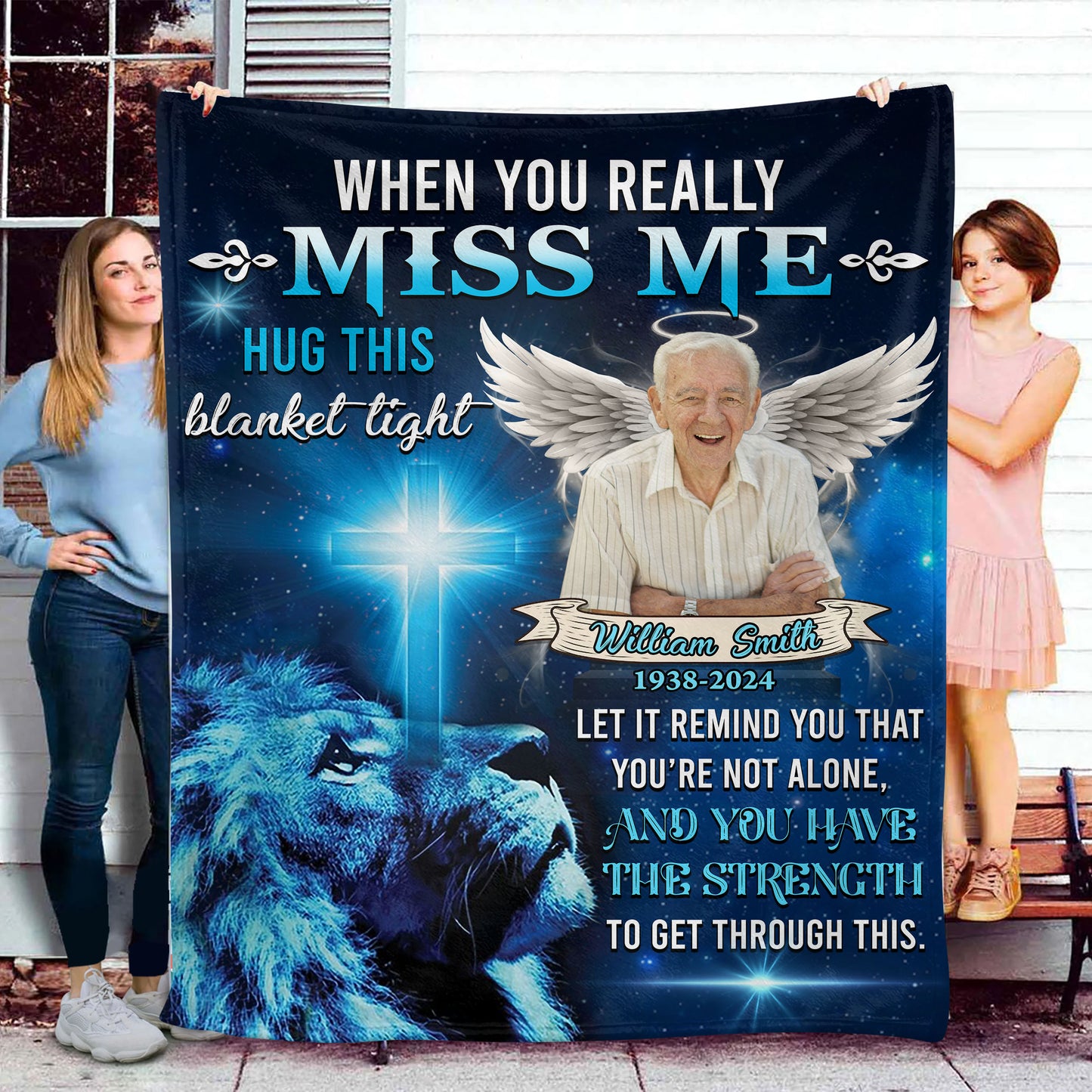 Let It Remind You That You’re  Not Alone Memorial - Remembrance Gift - Memorial Personalized Custom Blanket - Christmas Gift, Sympathy Gift