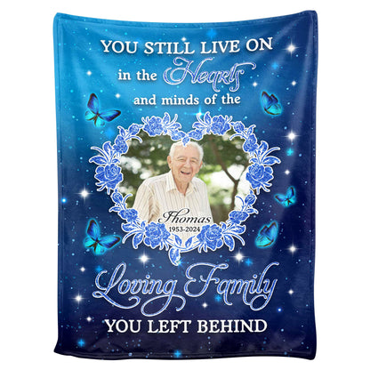 Hearts And Minds- In Loving Memory Remembrance Gift - Memorial Personalized Custom Blanket - Christmas Gift, Sympathy Gift