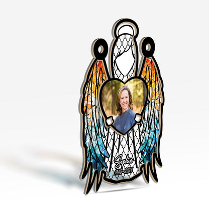 Angle Ornament Heaven  - 2 Layer Wood Ornament - Memorial Custom Acrylic Ornament - Custom Ornament