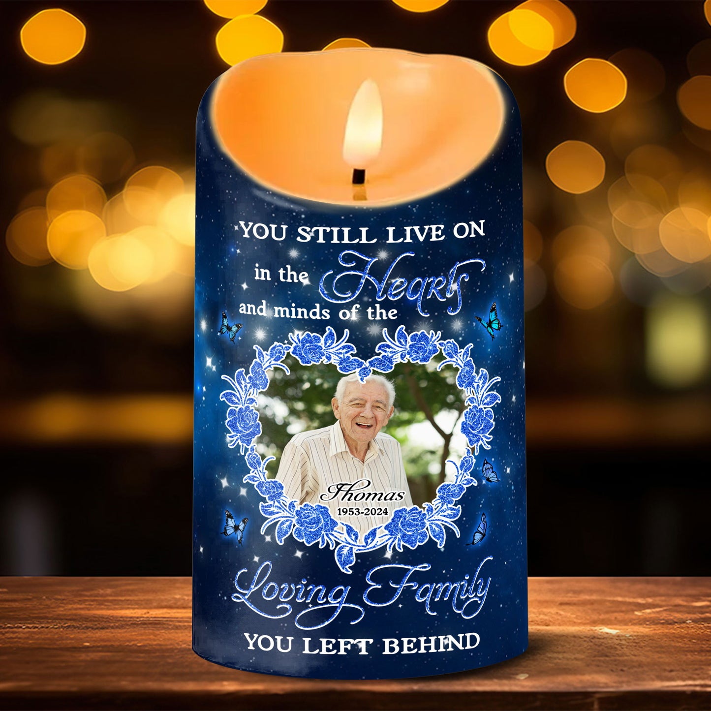 Hearts And Minds Candle  - Personalized Flameless LED Candle