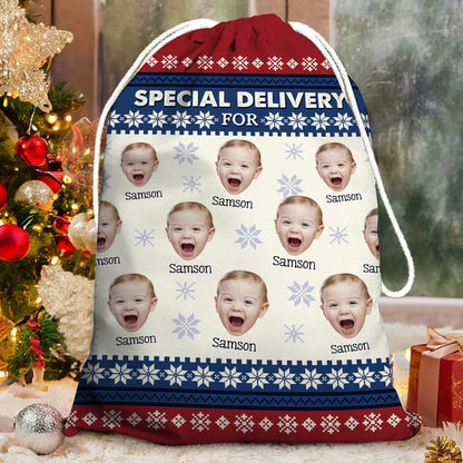 Funny Custom Face Christmas Bag Custom Photo - Christmas Family Gift - Personalized Christmas Sack - Custom Christmas Bag