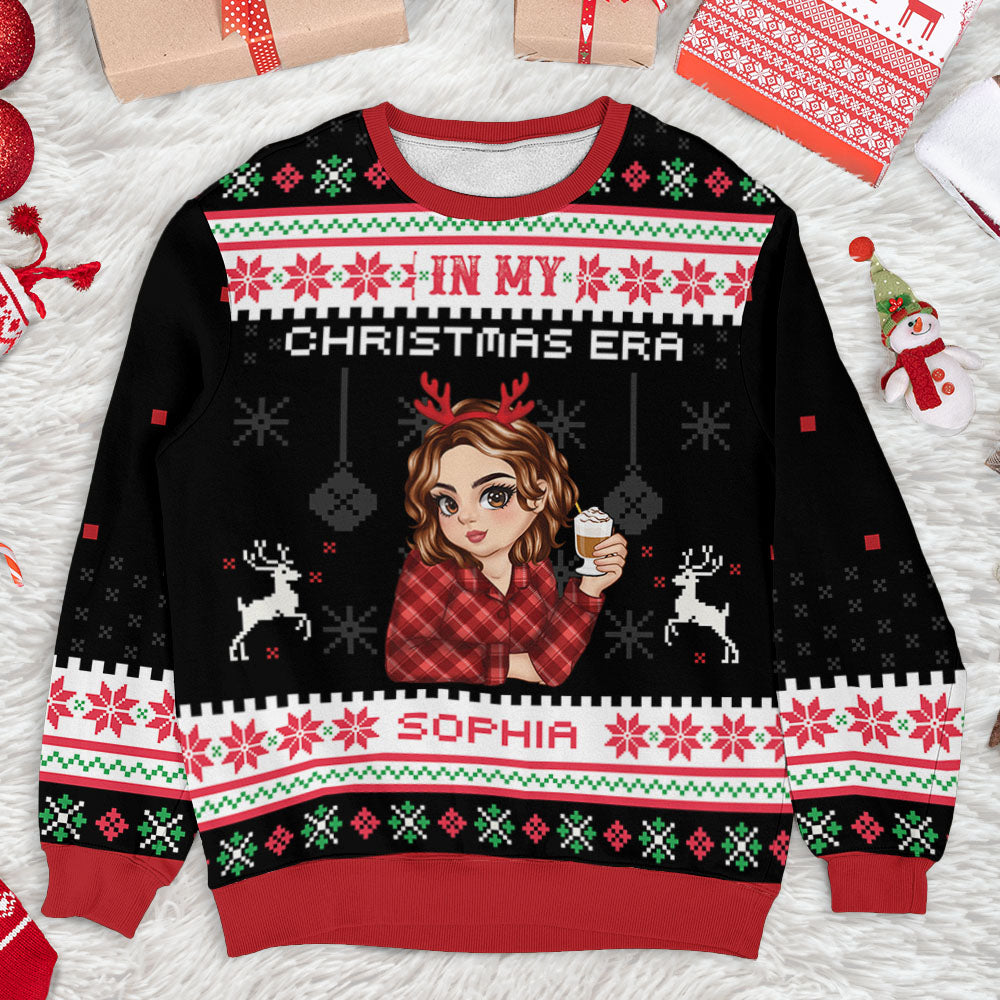 In My Christmas Era - Personalized Custom Ugly Sweatshirt - Unisex Wool Jumper - Christmas Gift For Her