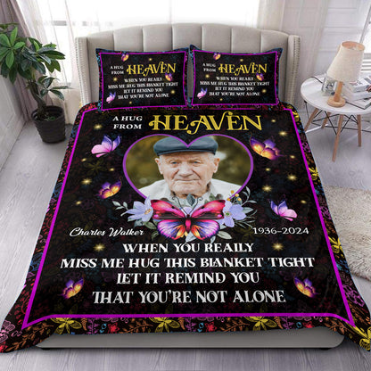 My Hug My Love - Memorial Personalized Custom Bedding Set - Christmas Gift, Sympathy Gift