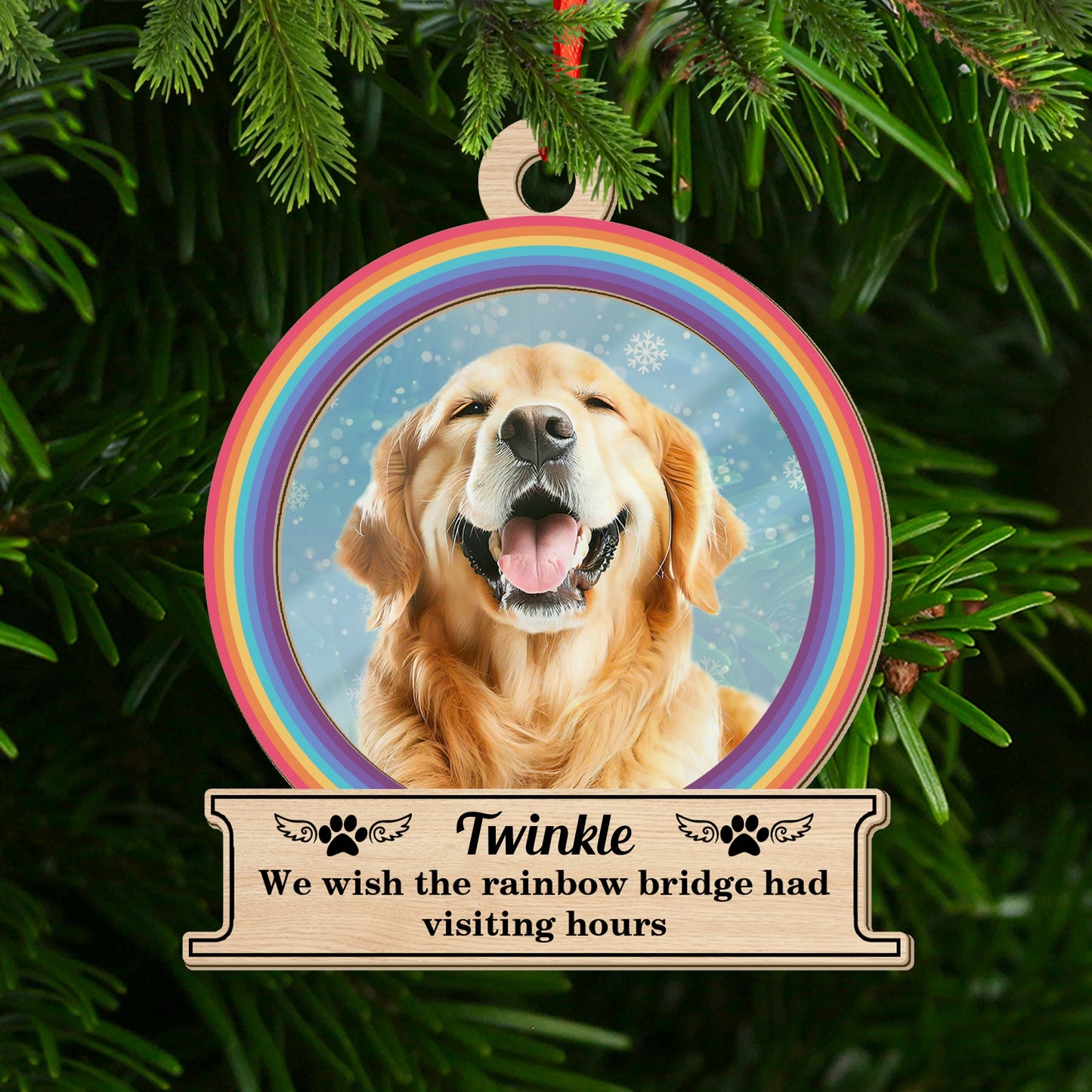 Rainbow Bridge - Memorial Suncatcher - Dog Memorial - Personalized Custom Suncatcher Ornament