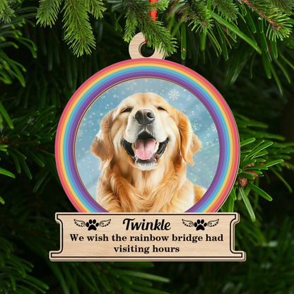 Rainbow Bridge - Memorial Suncatcher - Dog Memorial - Personalized Custom Suncatcher Ornament