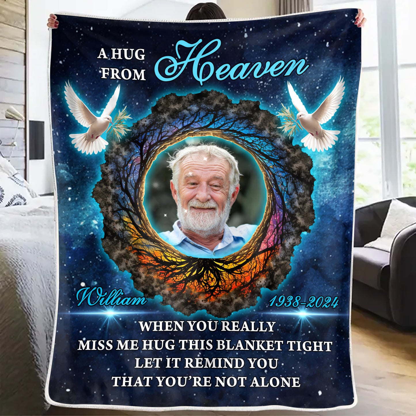 Let It Remind You Blanket Memorial - Remembrance Gift - Memorial Personalized Custom Blanket - Christmas Gift, Sympathy Gift