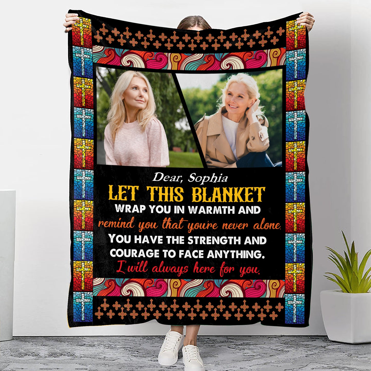 You Have The Strength and Courage Memorial Blanket Gift - Memorial Personalized Custom Blanket - Christmas Gift, Sympathy Gift