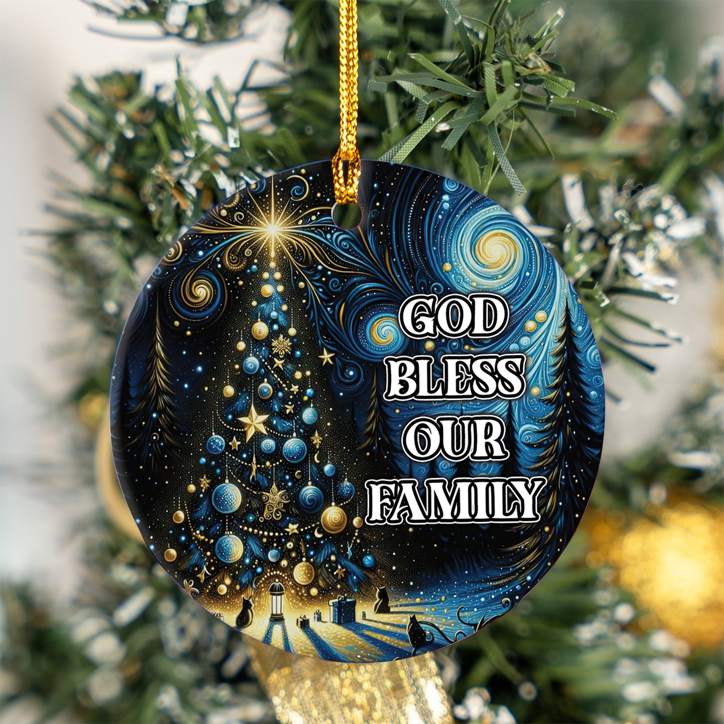 God Bless Acrylic Ornament - Memorial Custom Acrylic Ornament - Custom Ornament