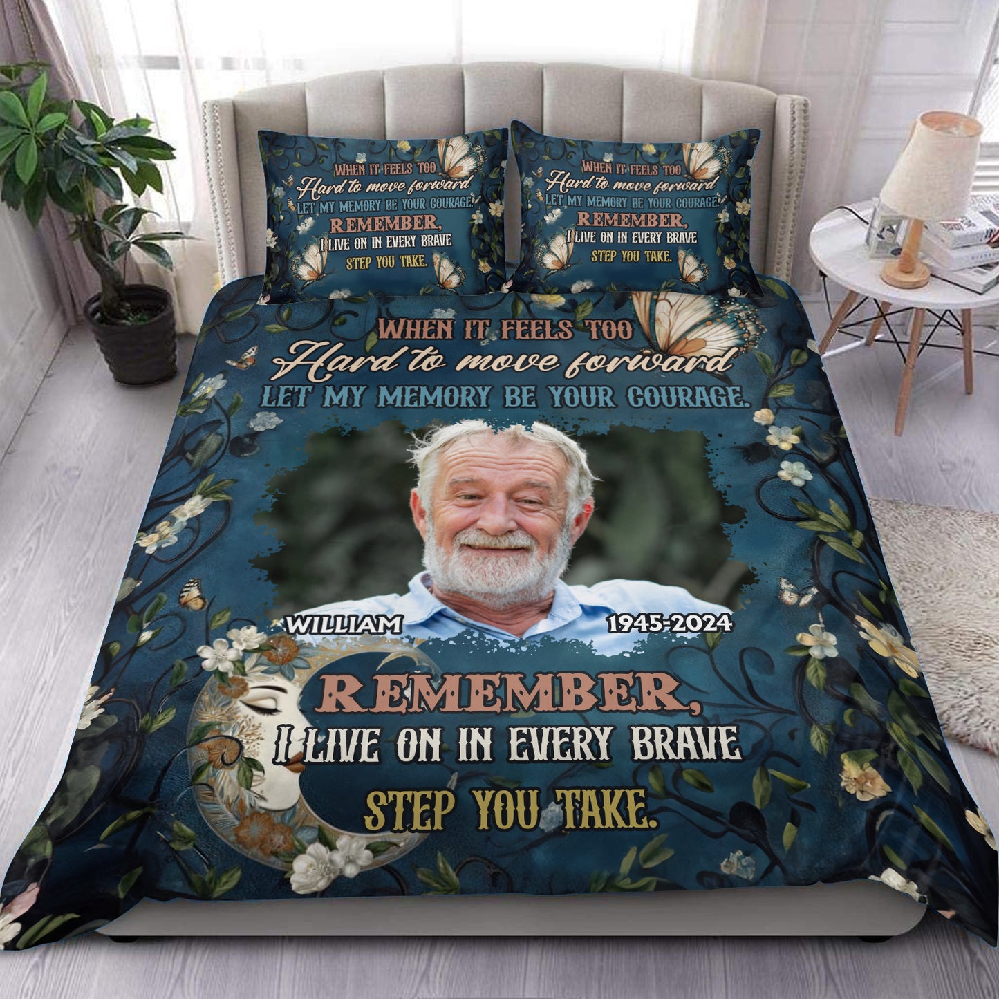 Move Forward - Memorial Personalized Custom Bedding Set - Christmas Gift, Sympathy Gift