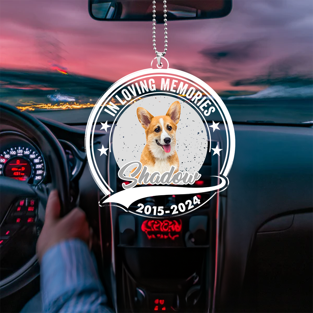 In Loving Memories Car Acrylic - Personalized Car Photo Ornament