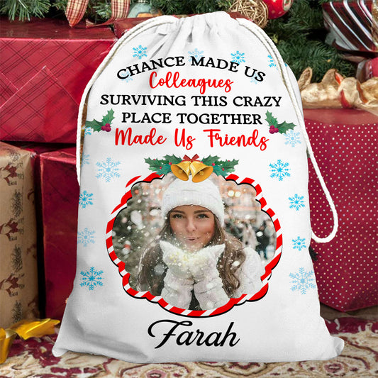 Colleagues Like You Are Special Bag Custom Photo - Christmas Family Gift - Personalized Christmas Sack - Custom Christmas Bag