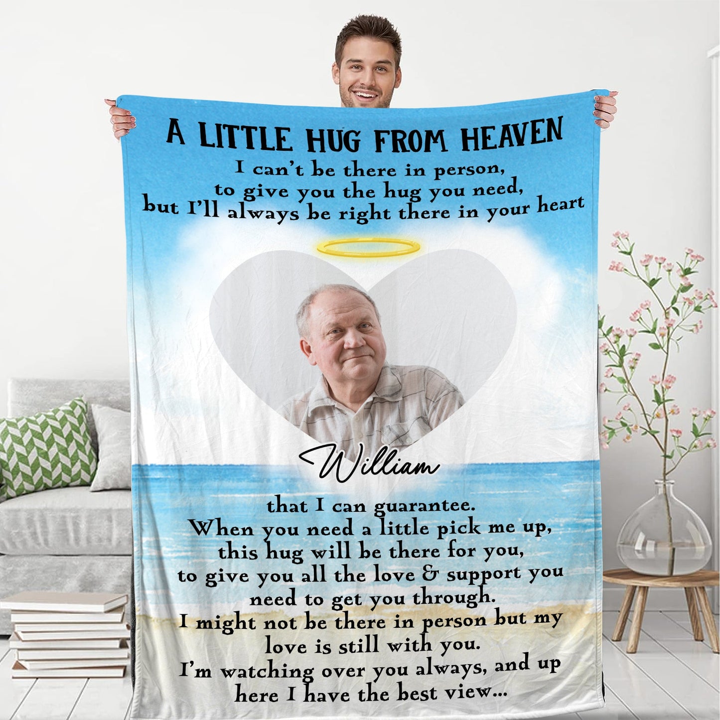 A Little Heart From Heaven - Memorial Personalized Custom Blanket - Christmas Gift, Sympathy Gift For Pet Owners, Pet Lovers