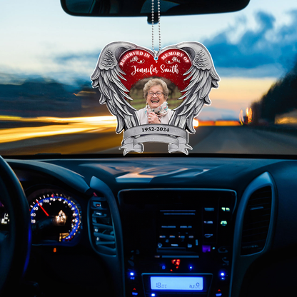 Reserved In loving memory of Car Acrylic - Personalized Car Photo Ornament