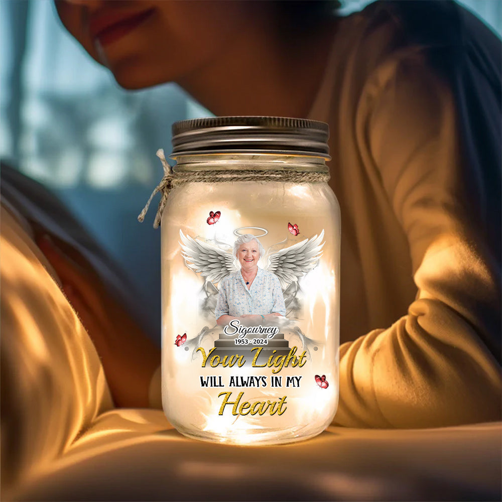 Always On My Mind, Forever In My Heart - Personalized Mason Jar Light