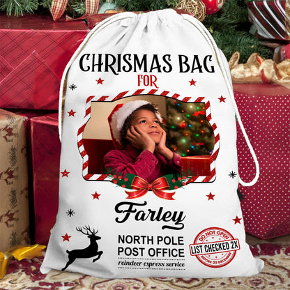 Special Christmas Bag Custom Photo - Christmas Family Gift - Personalized Christmas Sack - Custom Christmas Bag