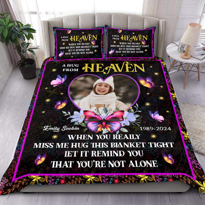 My Hug My Love - Memorial Personalized Custom Bedding Set - Christmas Gift, Sympathy Gift