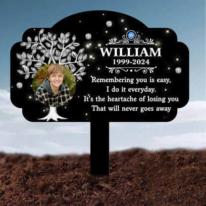 Memorial Butterfly Forever in My Heart My Soul - Memorial Personalized Custom Acrylic Garden Stake