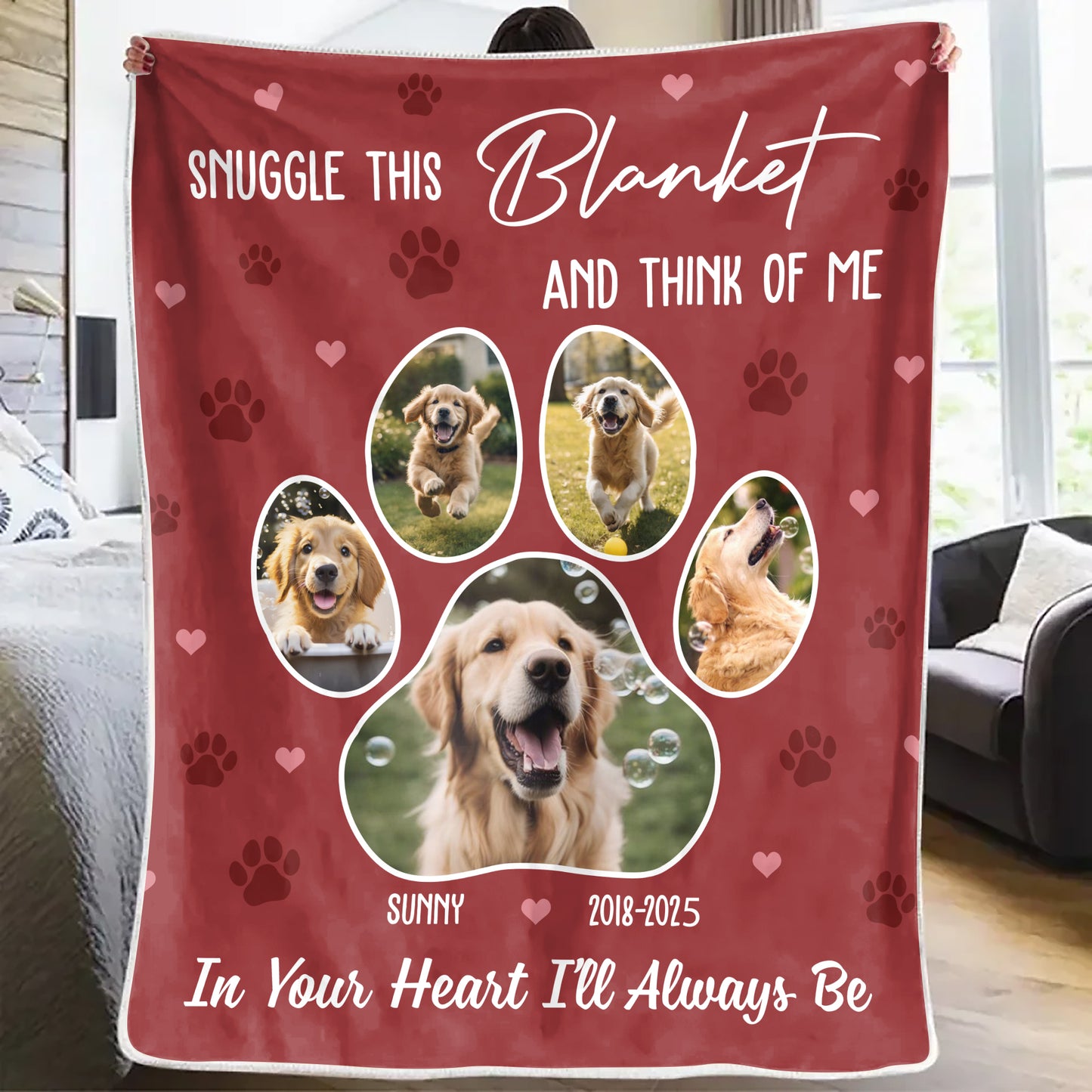 I Will Always Be Custom Pet Photo - Memorial Dog Lover Personalized Custom Blanket - Christmas Gift, Sympathy Gift For Pet Lover