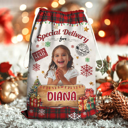 Special Christmas Custom Photo - Christmas Family Gift - Personalized Christmas Sack - Custom Christmas Bag