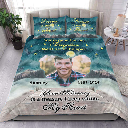 Gone But Never Forgotten  - Memorial Personalized Custom Bedding Set - Christmas Gift, Sympathy Gift