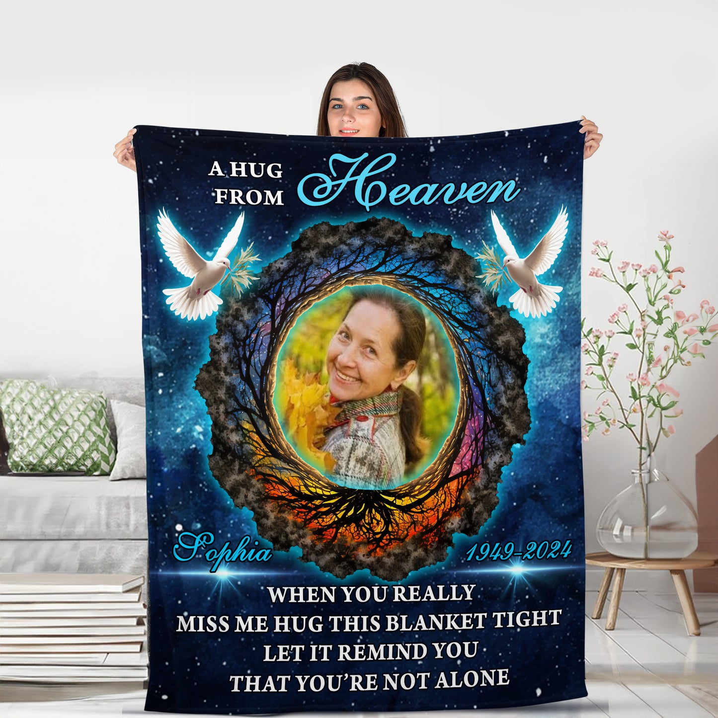 Let It Remind You Blanket Memorial - Remembrance Gift - Memorial Personalized Custom Blanket - Christmas Gift, Sympathy Gift