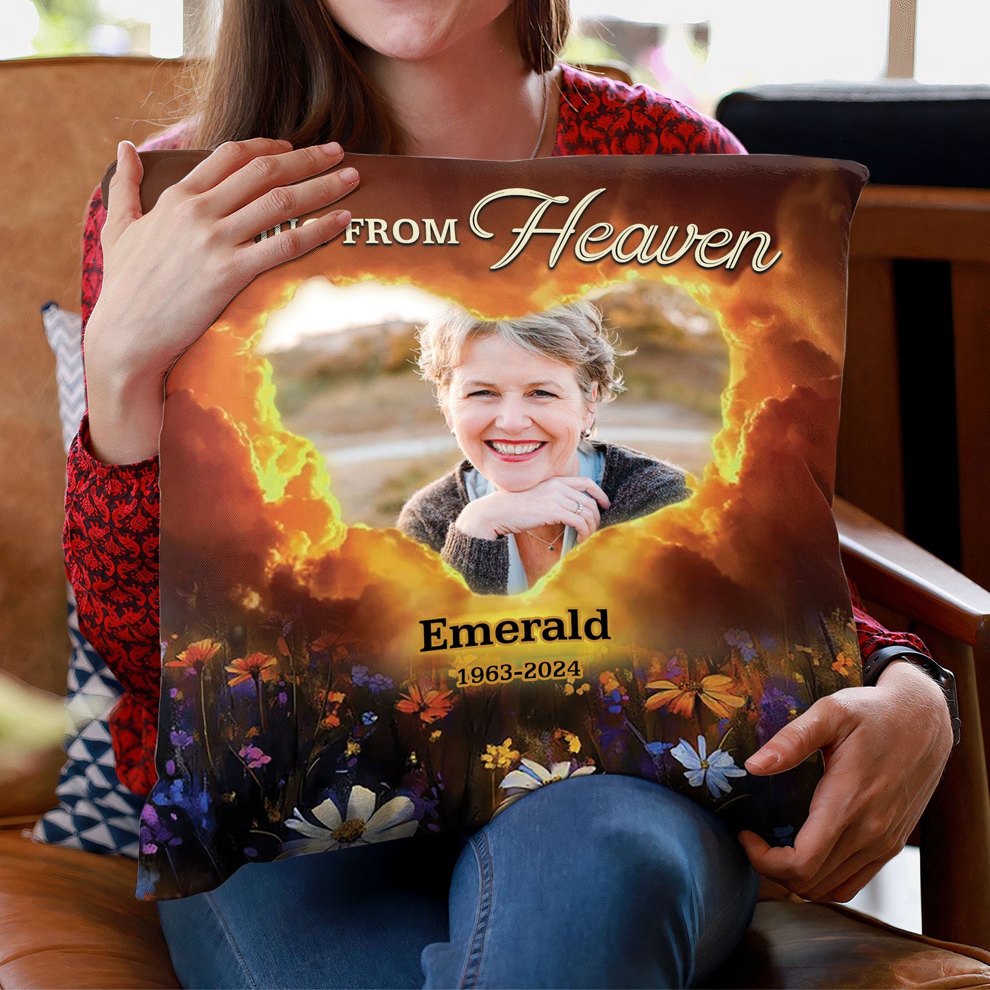 A Heart From Heaven - Personalized Custom Throw Pillow