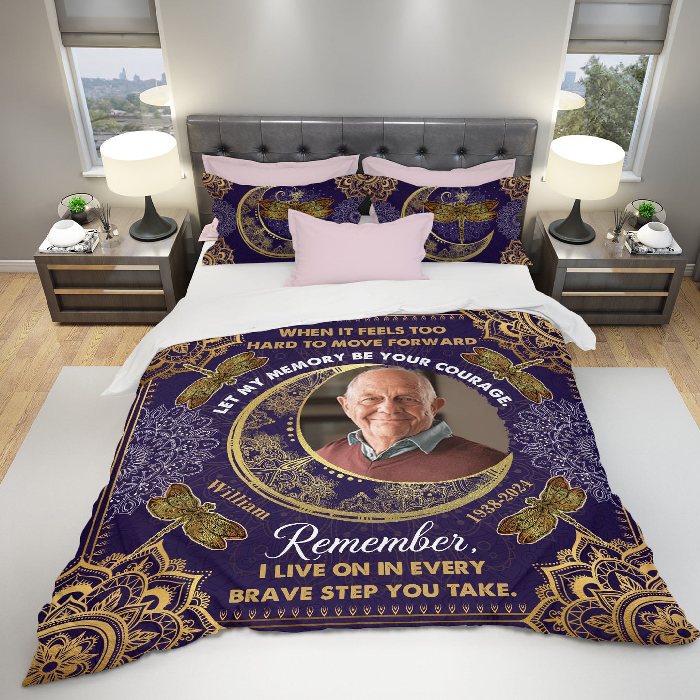 Every Brave Step You Take. Personalized Custom Bedding Set - Christmas Gift, Sympathy Gift