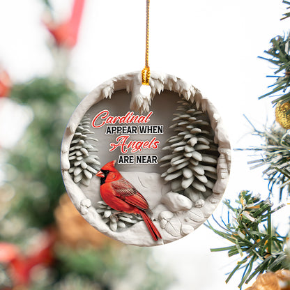 Cardinal Appear Acrylic Ornament - Memorial Custom Acrylic Ornament - Custom Ornament