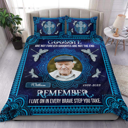 Goodbye Are Not Forever Mandala Personalized Custom Bedding Set - Christmas Gift, Sympathy Gift