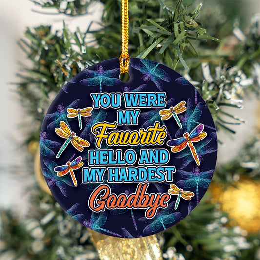 Favorite Hello Acrylic Ornament - Memorial Custom Acrylic Ornament - Custom Ornament