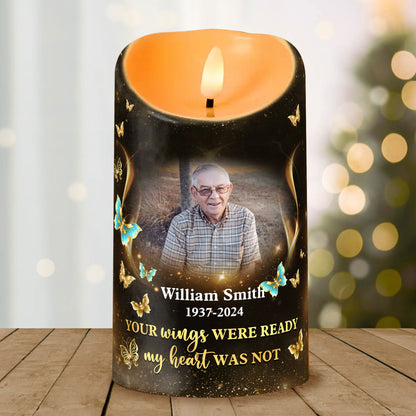 Your Light Will Always Shine In My Heart - Personalized Flameless LED Candle