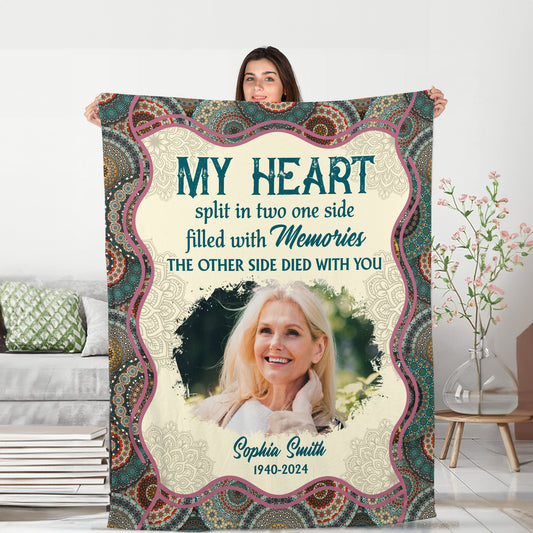 Filled With Memories  Blanket Memorial - Remembrance Gift - Memorial Personalized Custom Blanket - Christmas Gift, Sympathy Gift