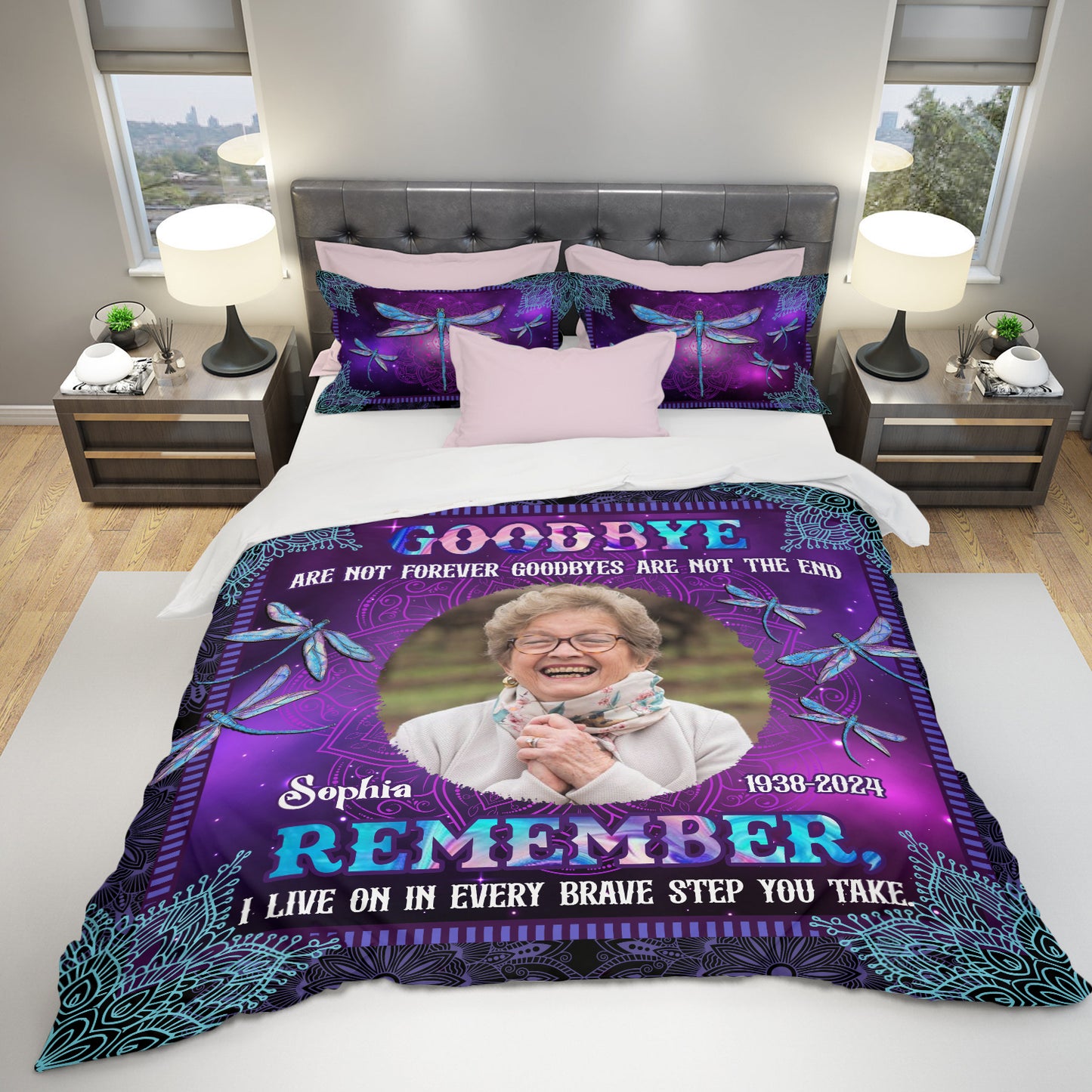 Goodbye Are Not Forever . Personalized Custom Bedding Set - Christmas Gift, Sympathy Gift