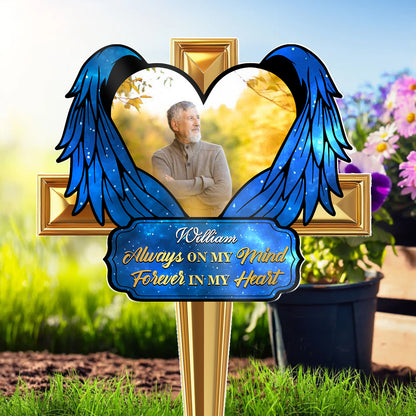 Always On My Mind - Memorial Personalized Custom Acrylic Garden Stake