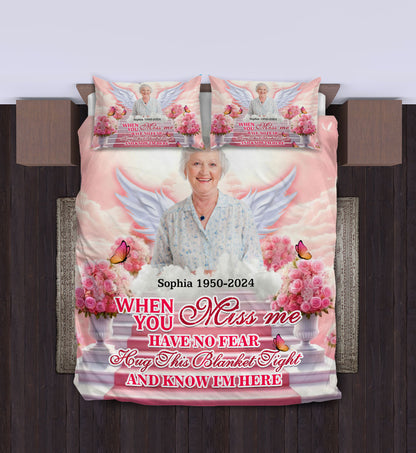 Have No Fear Hug This Blanket Tight  - Memorial Personalized Custom Bedding Set - Christmas Gift, Sympathy Gift