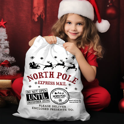 Non Custom Sack - Hold All Your Presents in the Christmas Party - North Pole Delivery Bag