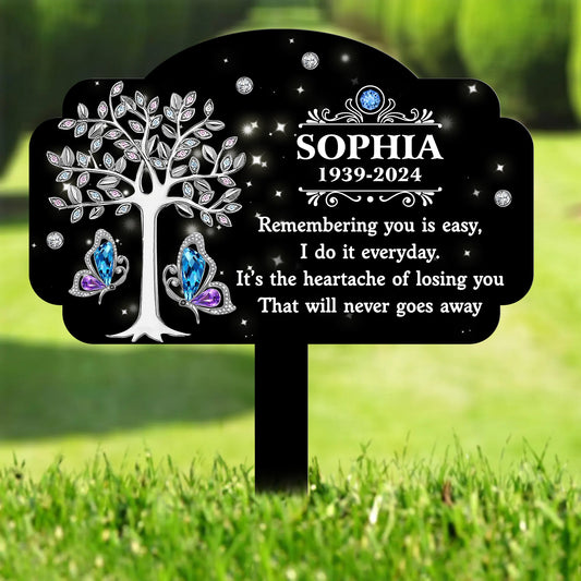 Memorial Butterfly Forever in My Heart My Soul - Memorial Personalized Custom Acrylic Garden Stake