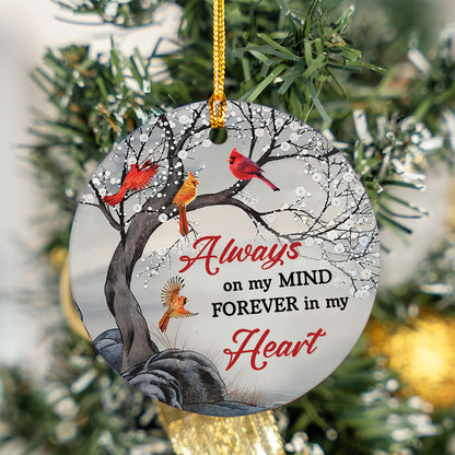 Always In My Mind Acrylic Ornament - Memorial Custom Acrylic Ornament - Custom Ornament