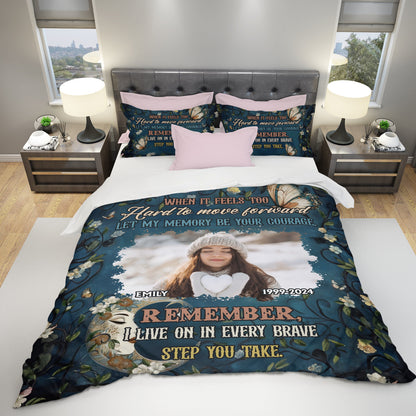 Move Forward - Memorial Personalized Custom Bedding Set - Christmas Gift, Sympathy Gift