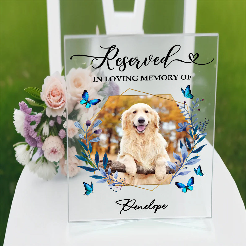 Reserved Memorial Sign Wedding Decor, Personalized Memorial Plaque Sympathy Gift, In Loving Memory Present, Custom Mother Memorial Plaque